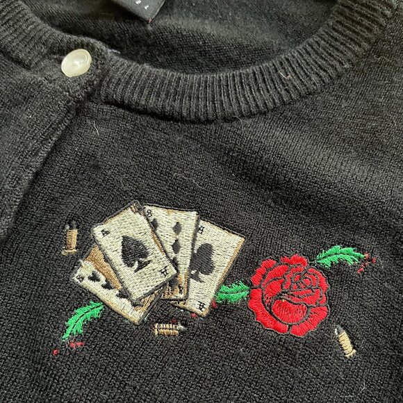 Lucky 13 Embroidered Sweater Cardigan - Picture 4 of 8